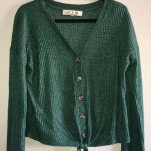 Hunter green thermal Henley